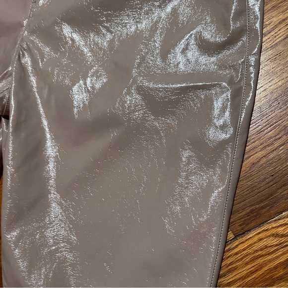 NWT Abercrombie & Fitch Curve Love Vegan Leather 90s Straight Pant Tan Size 24 L - Picture 7 of 14